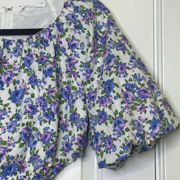 TALULAH Vibrant Floral Blouse with Puff Sleeves size Small - Picture 5 of 10